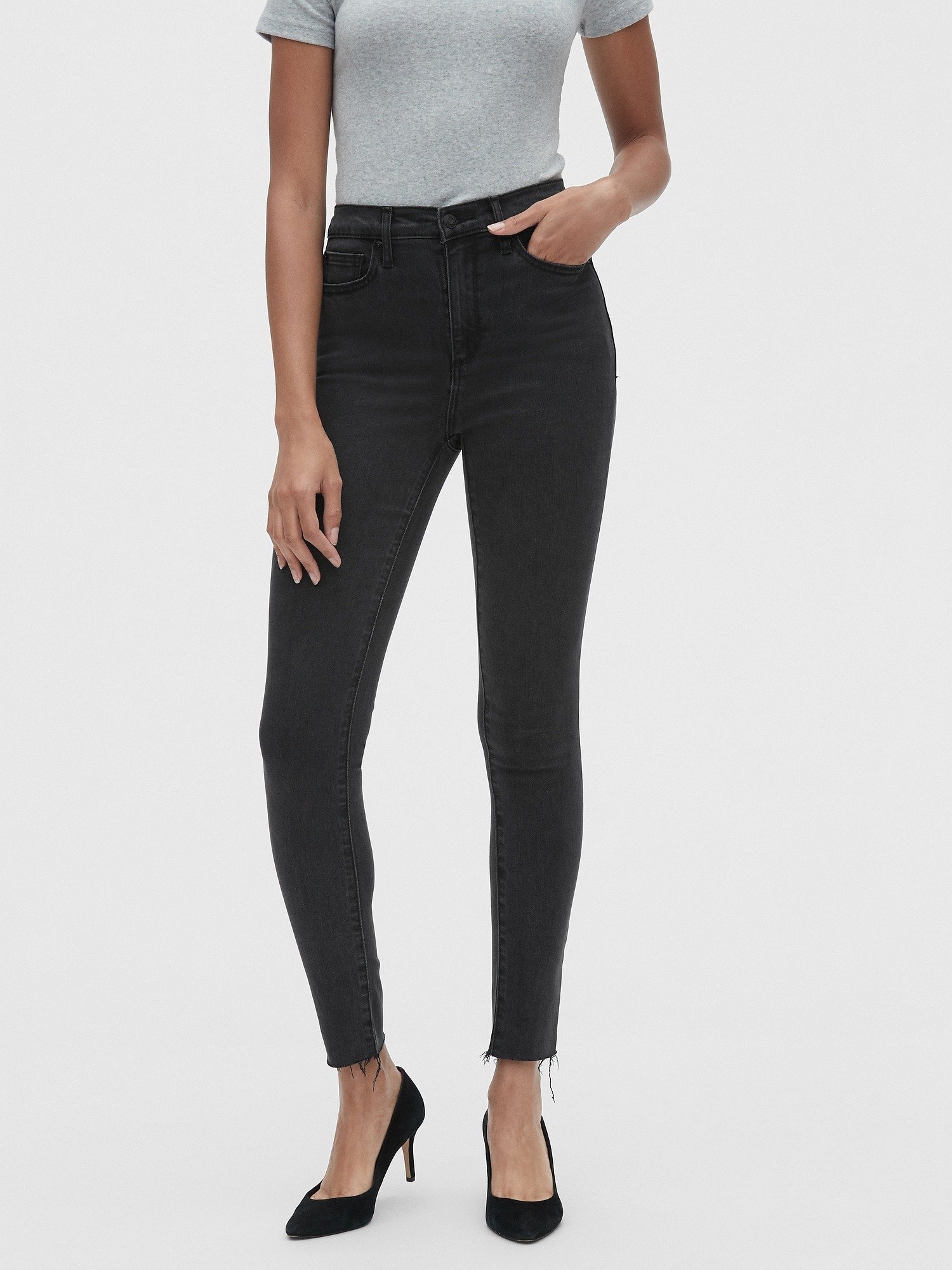 Havlu Kumaş Yüksek Belli True Skinny Jean Pantolon product image