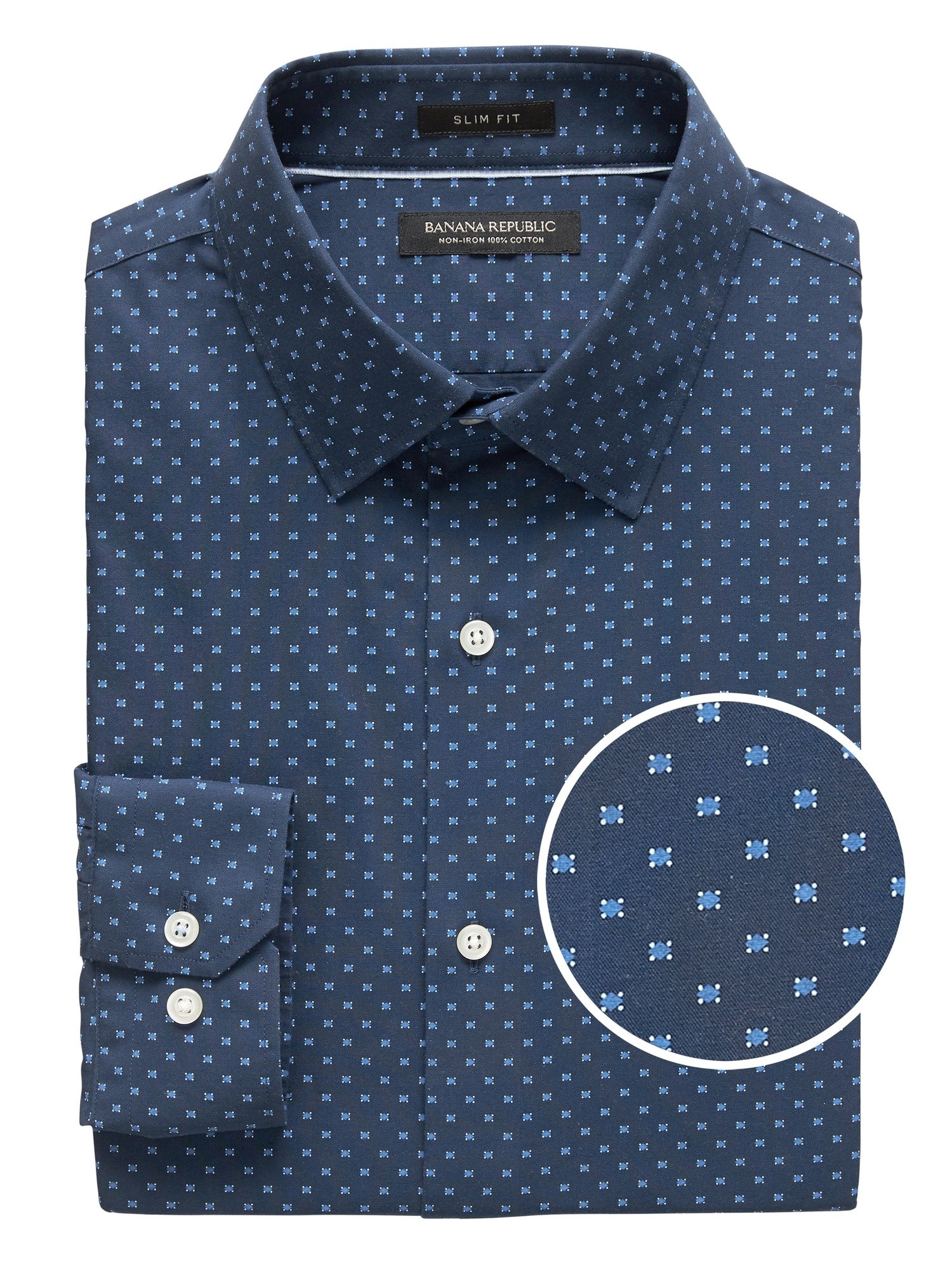 Grant Slim-Fit Ütü Gerektirmeyen Desenli Gömlek product image