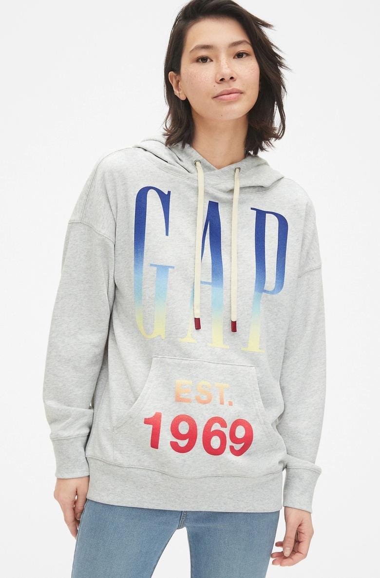  Vintage Gap Logo Kapüşonlu Sweatshirt