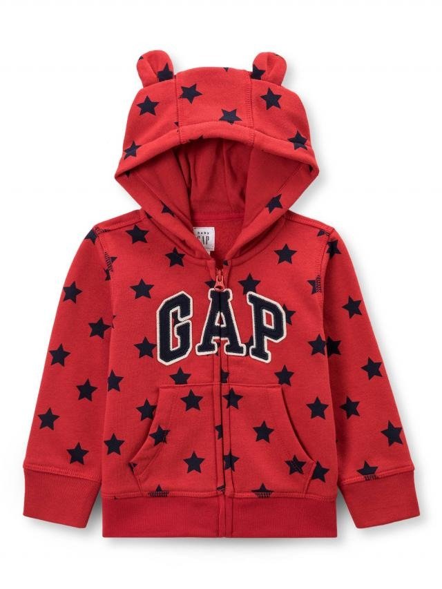 Yıldız Desenli Gap Logo Fermuarlı Sweatshirt product image