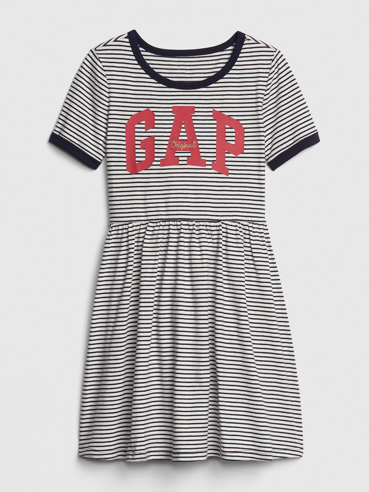 Gap Logo Çizgili Kısa Kollu Elbise product image