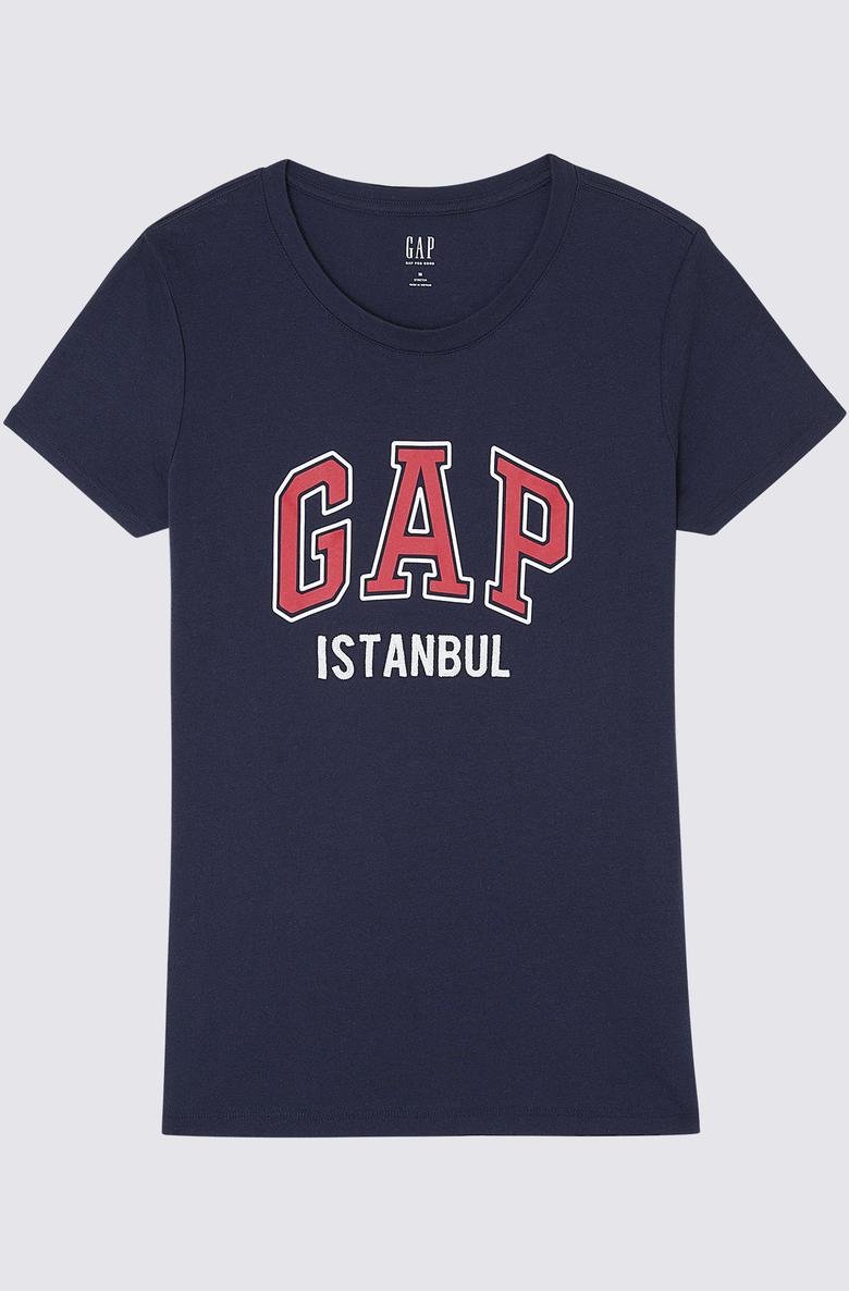  Gap Logo Kısa Kollu İstanbul T-Shirt