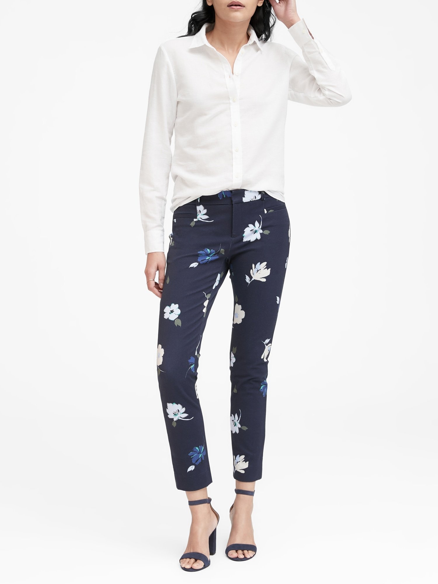 Sloan Skinny-Fit Çiçek Desenli Pantolon product image