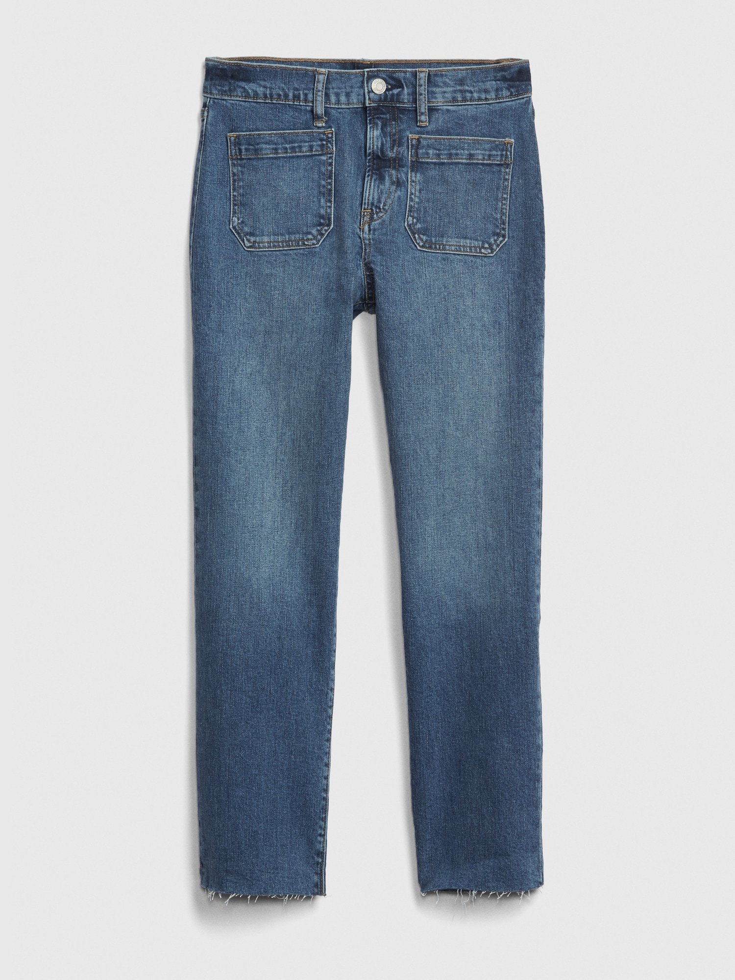 Yüksek Belli Straight-Fit Jean Pantolon product image