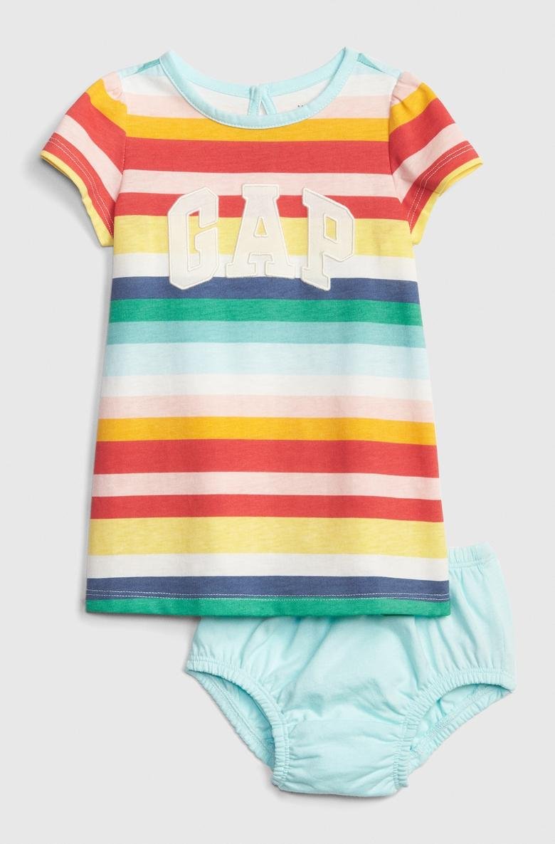  Kız Bebek Gap Logo Çizgili Elbise