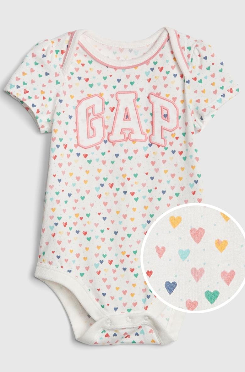  Kız Bebek Gap Logo Kısa Kollu Body