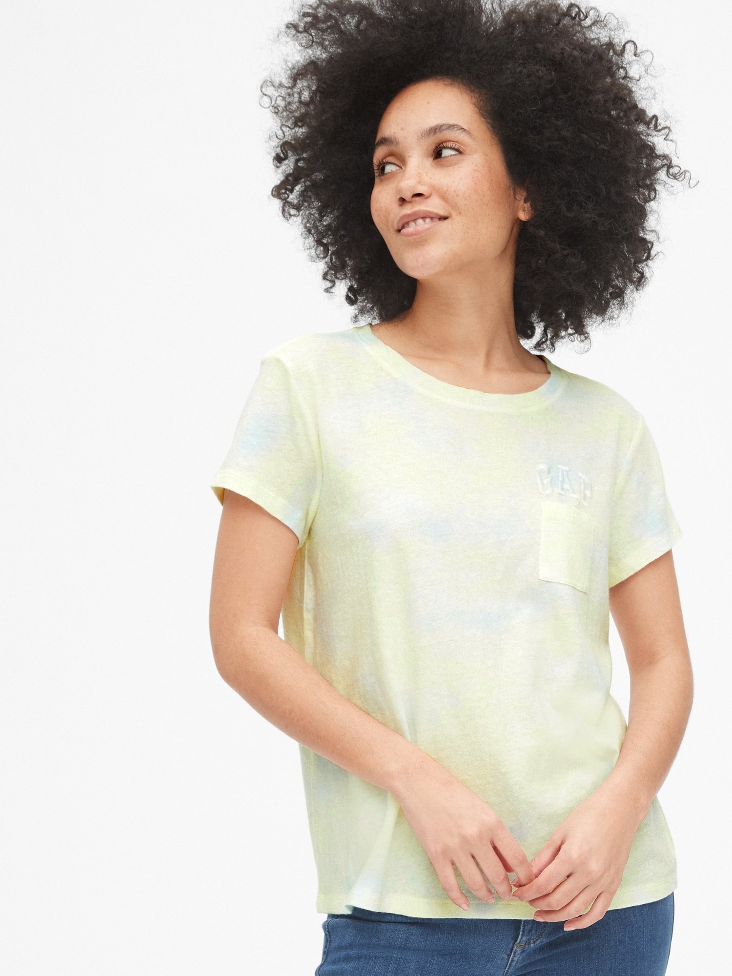 Kadın Gap Logo Tie-Dye Cepli T-Shirt product image