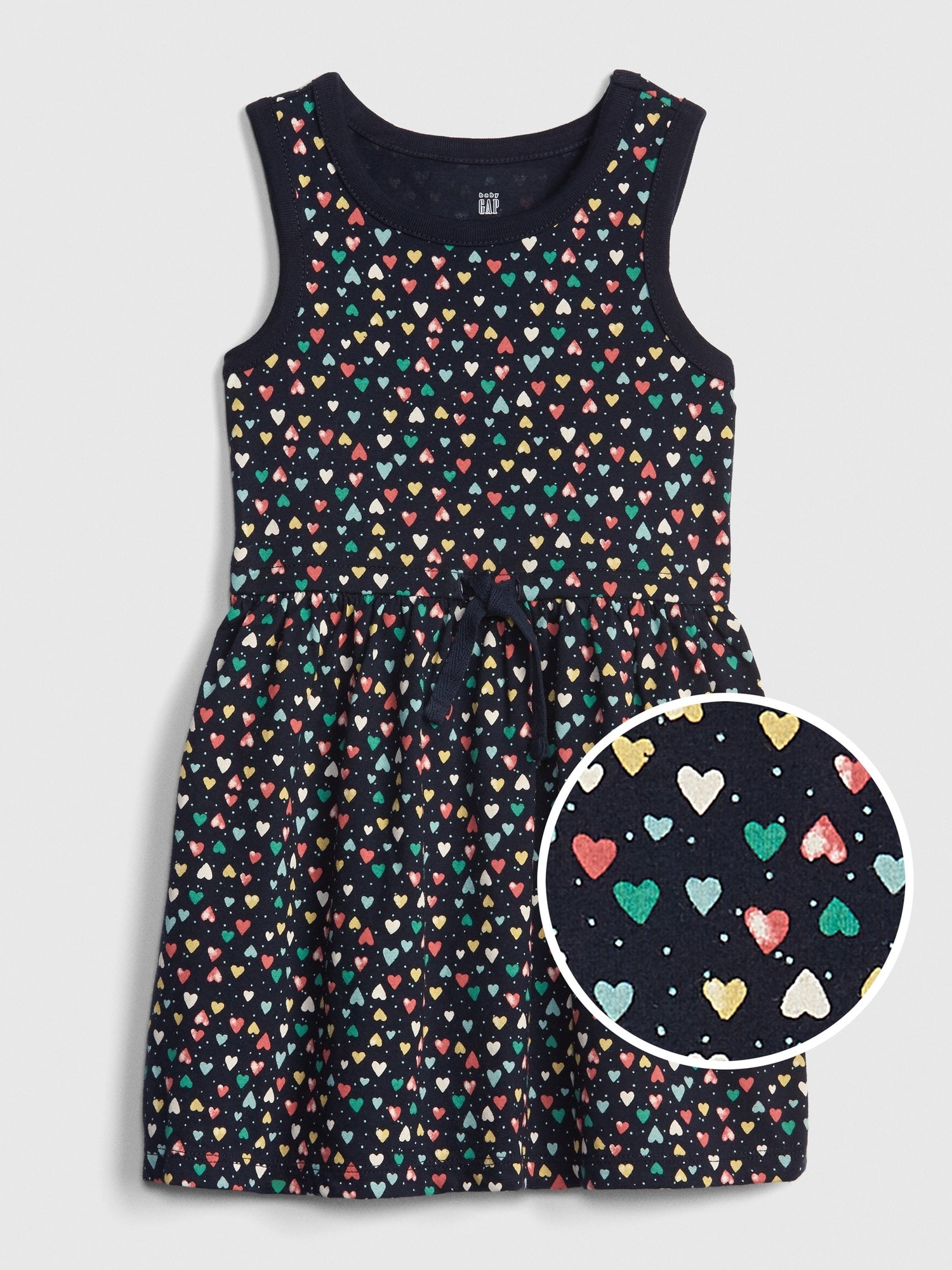 Kız Bebek Desenli Kolsuz Elbise product image