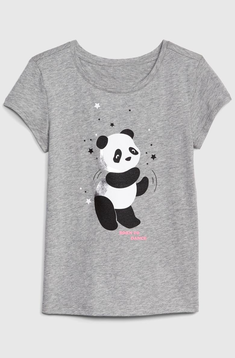  Kız Çocuk Grafik Baskılı Kısa Kollu T-Shirt