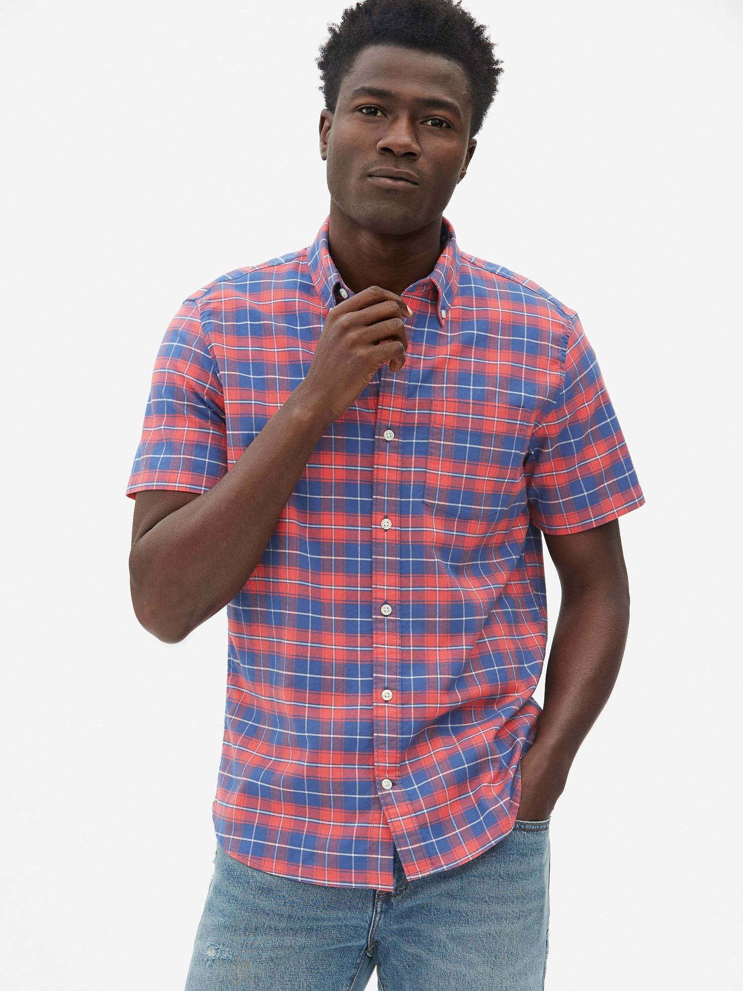 Erkek Oxford Kısa Kollu Gömlek product image