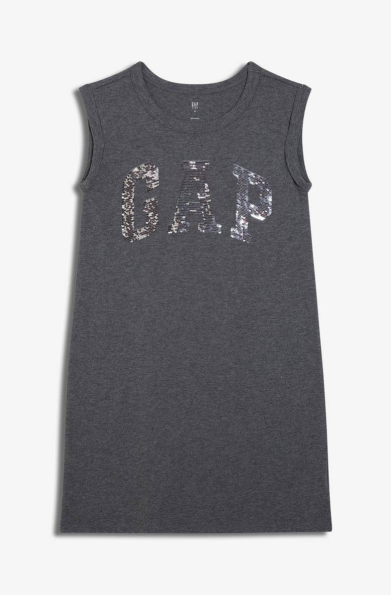  Kız Çocuk Pullu Gap Logo Elbise
