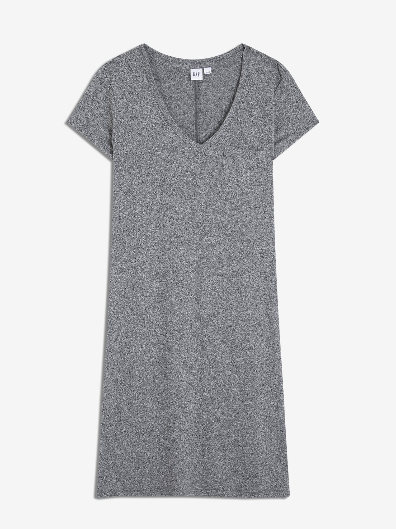 Kadın V-Yaka Cepli T-Shirt Elbise product image