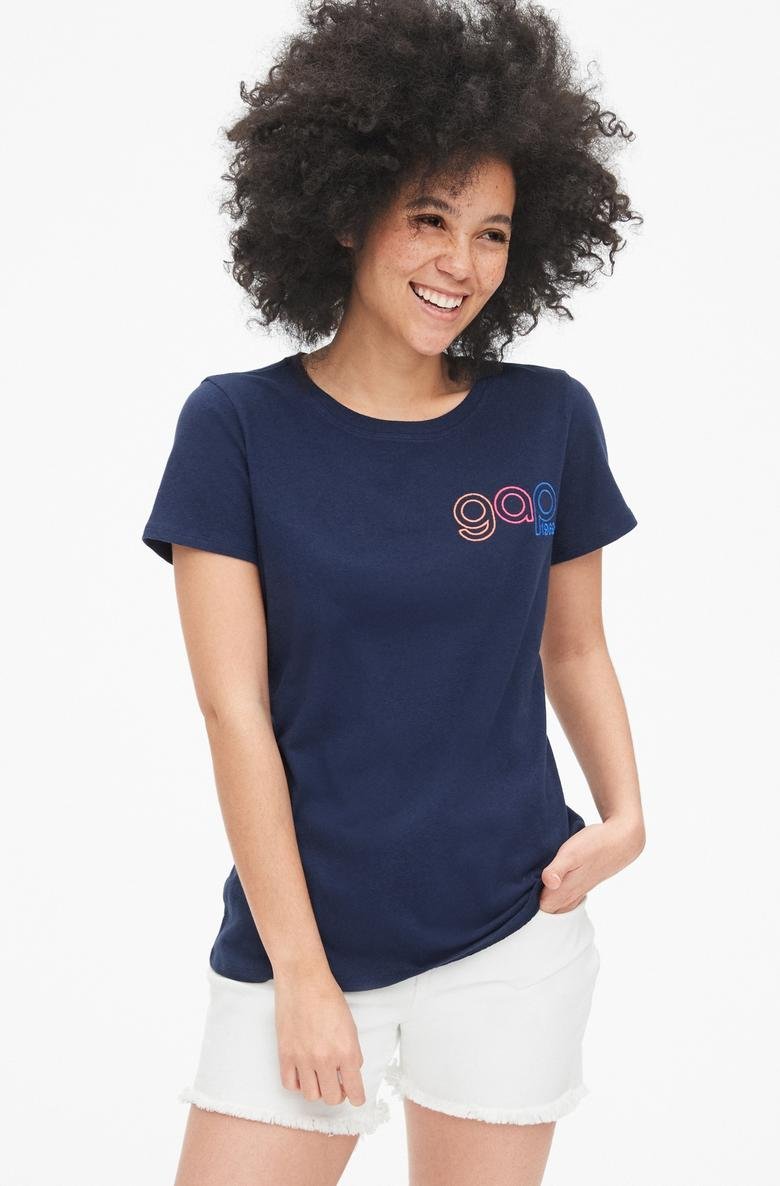  Kadın Kısa Kollu Logo T-shirt
