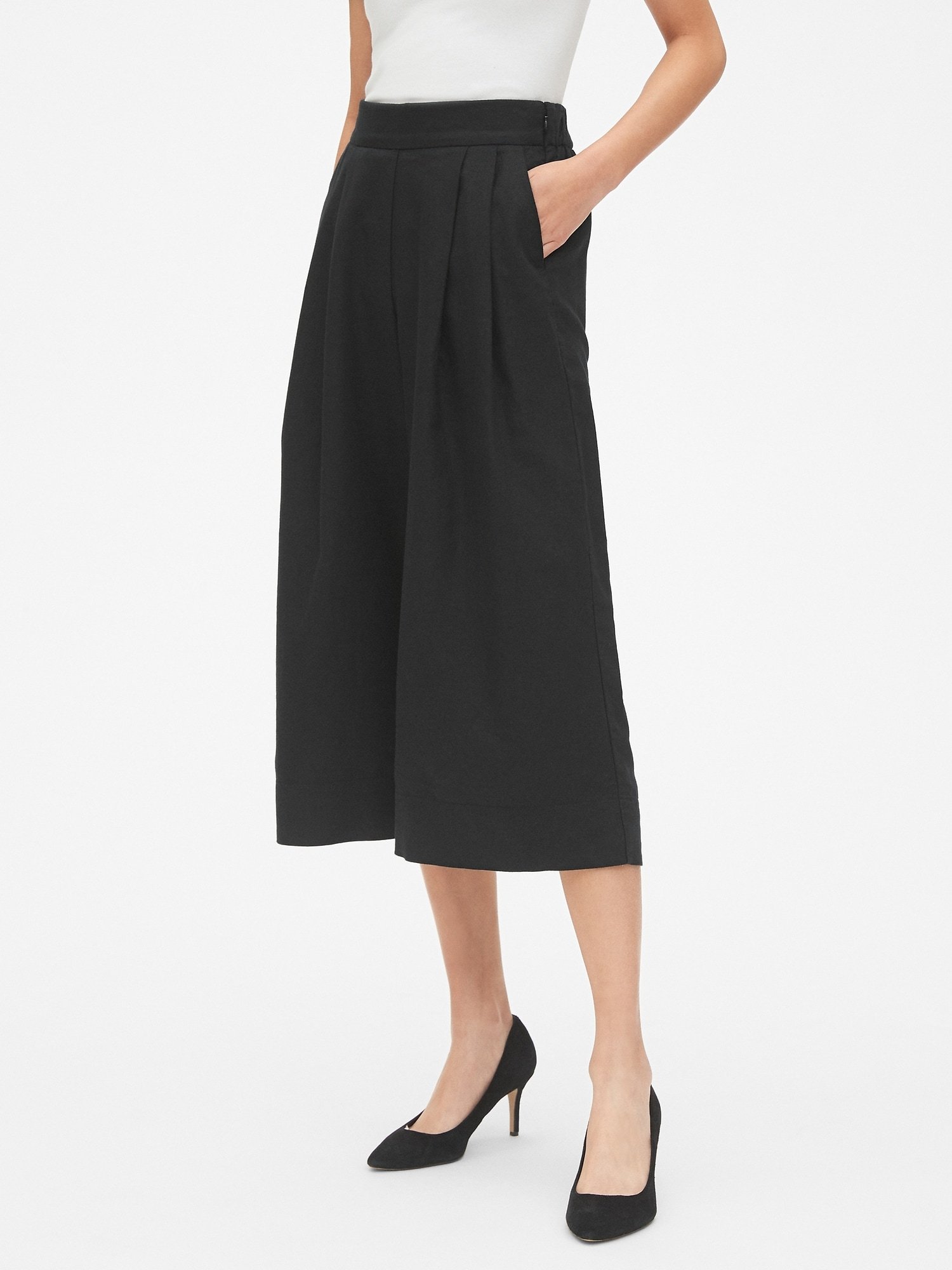 Kadın Yüksek Bel Wide Fit Kısa Pantolon product image