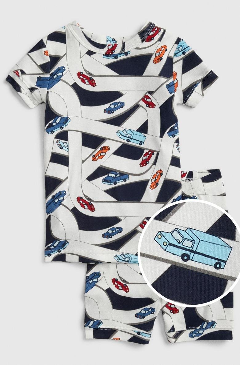  Erkek Bebek Şortlu Pijama Takımı