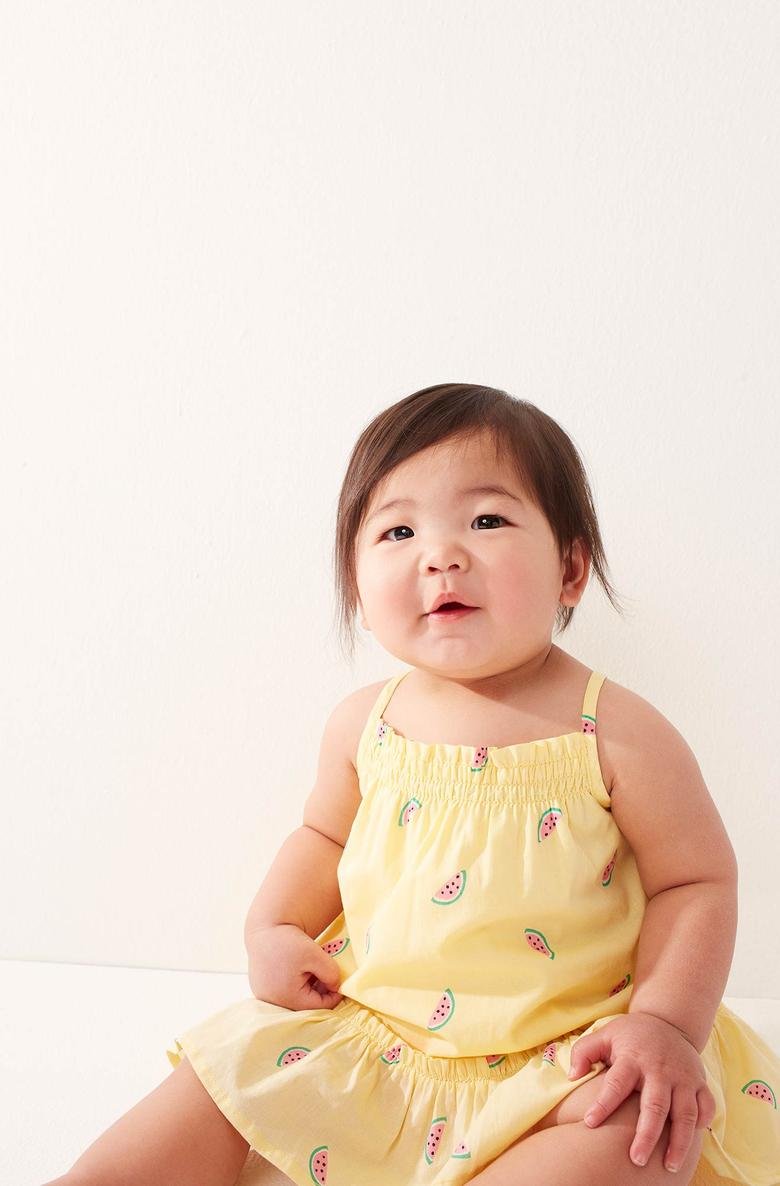  Kız Bebek Karpuz Desenli Elbise