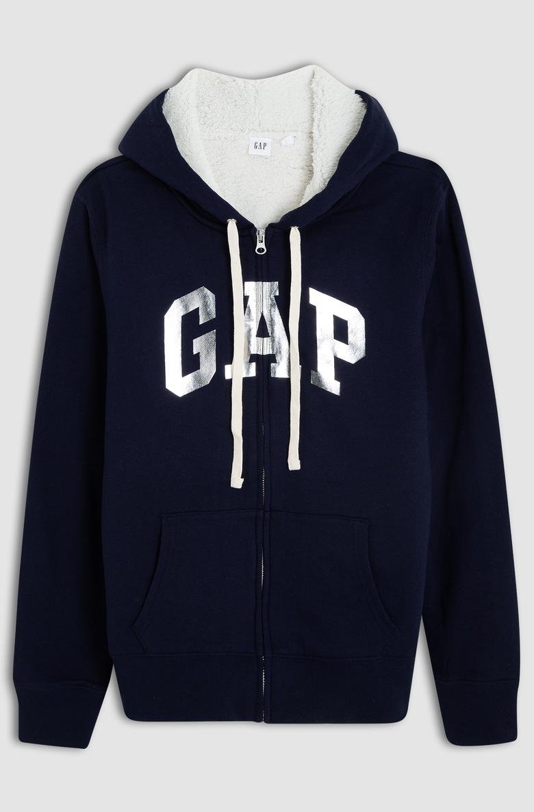  Gap Logo Sherpa astarlı kapüşonlu sweatshirt