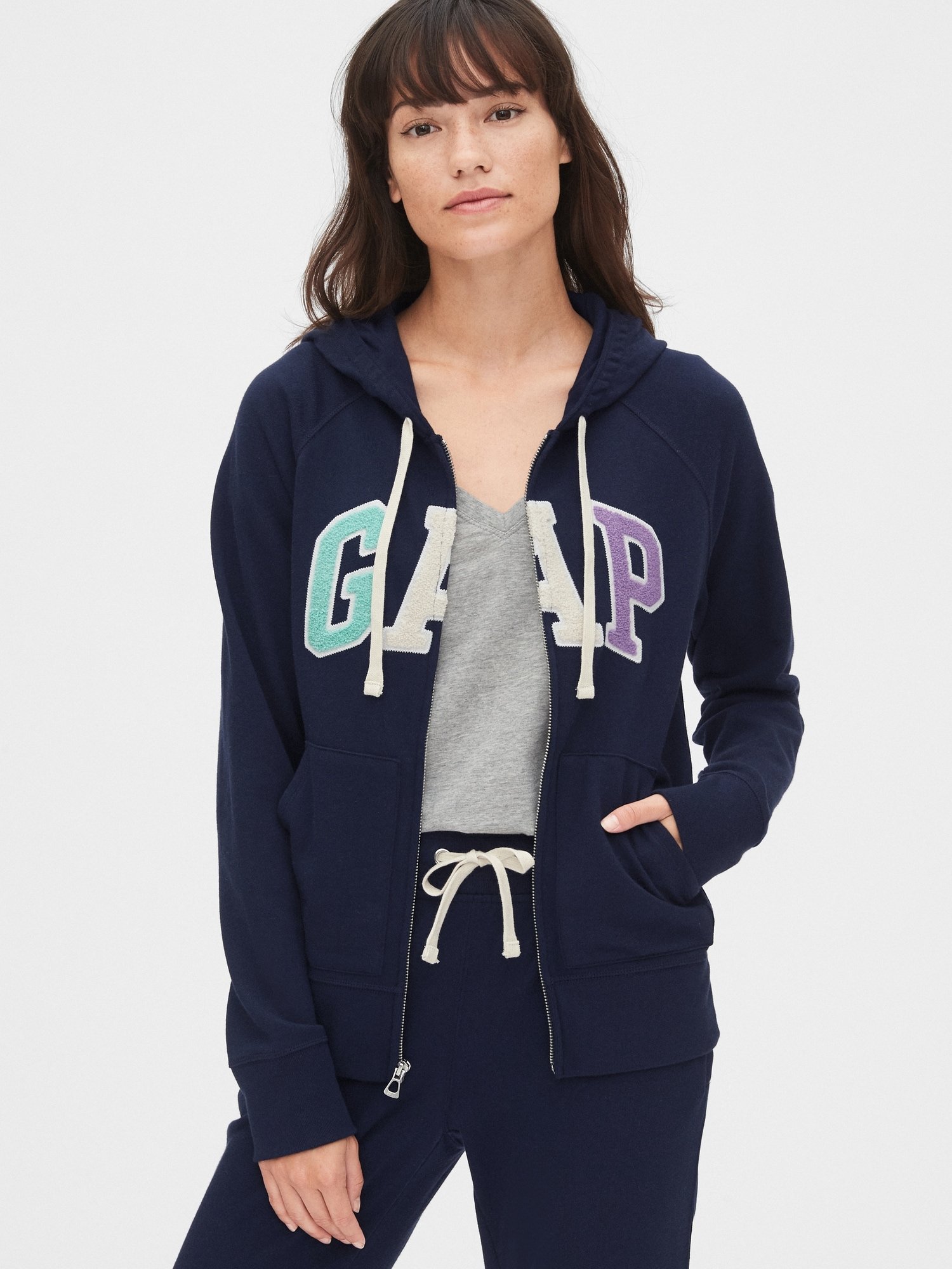 Gap Logo Fermuarlı Kapüşonlu Sweatshirt product image