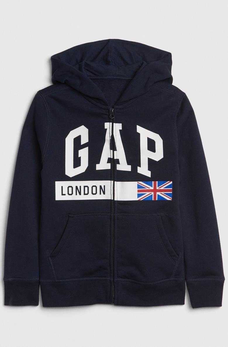  Gap Logo Bayrak Baskılı Sweatshirt