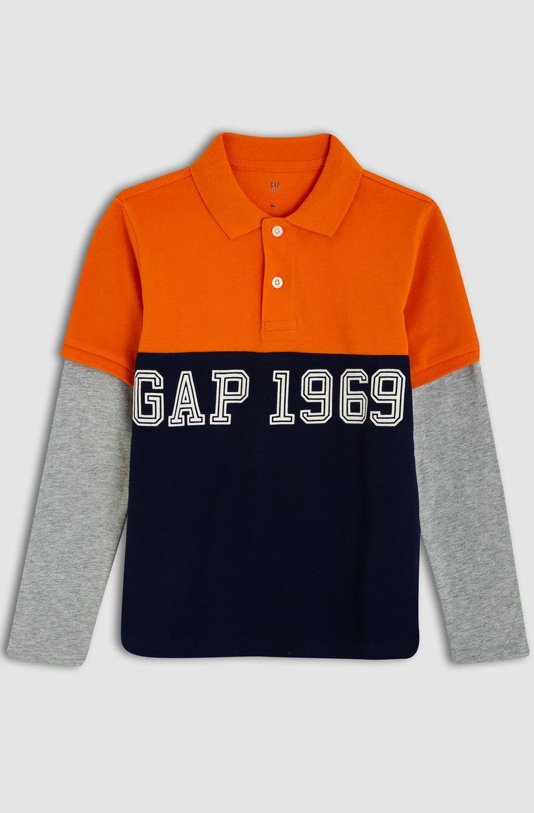  Gap Logo Uzun Kollu Polo T-Shirt