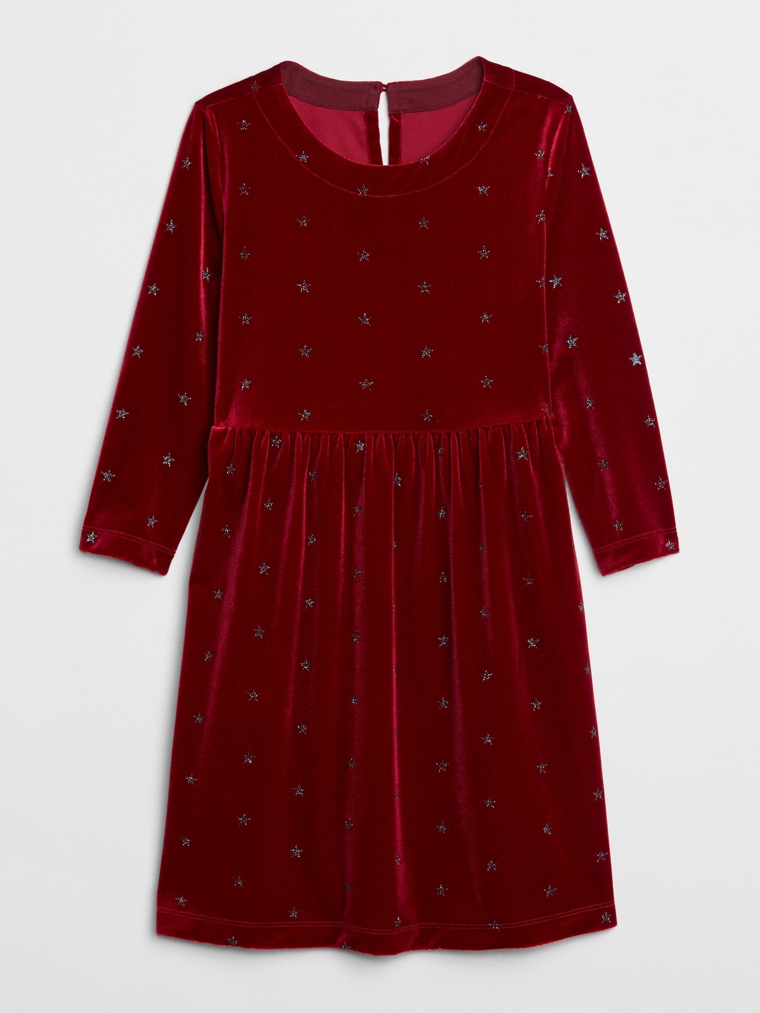 Simli Yıldız İşlemeli Kadife Elbise product image