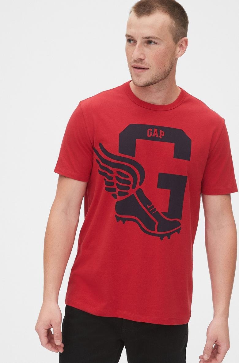  Gap Logo Athletic Sıfır Yaka T-Shirt