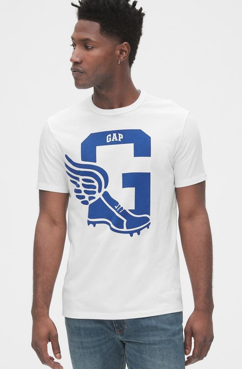  Gap Logo Athletic Sıfır Yaka T-Shirt