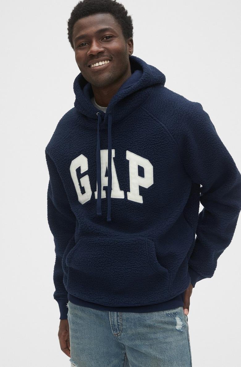  Gap Logo Sherpa Pullover Kapüşonlu Sweatshirt