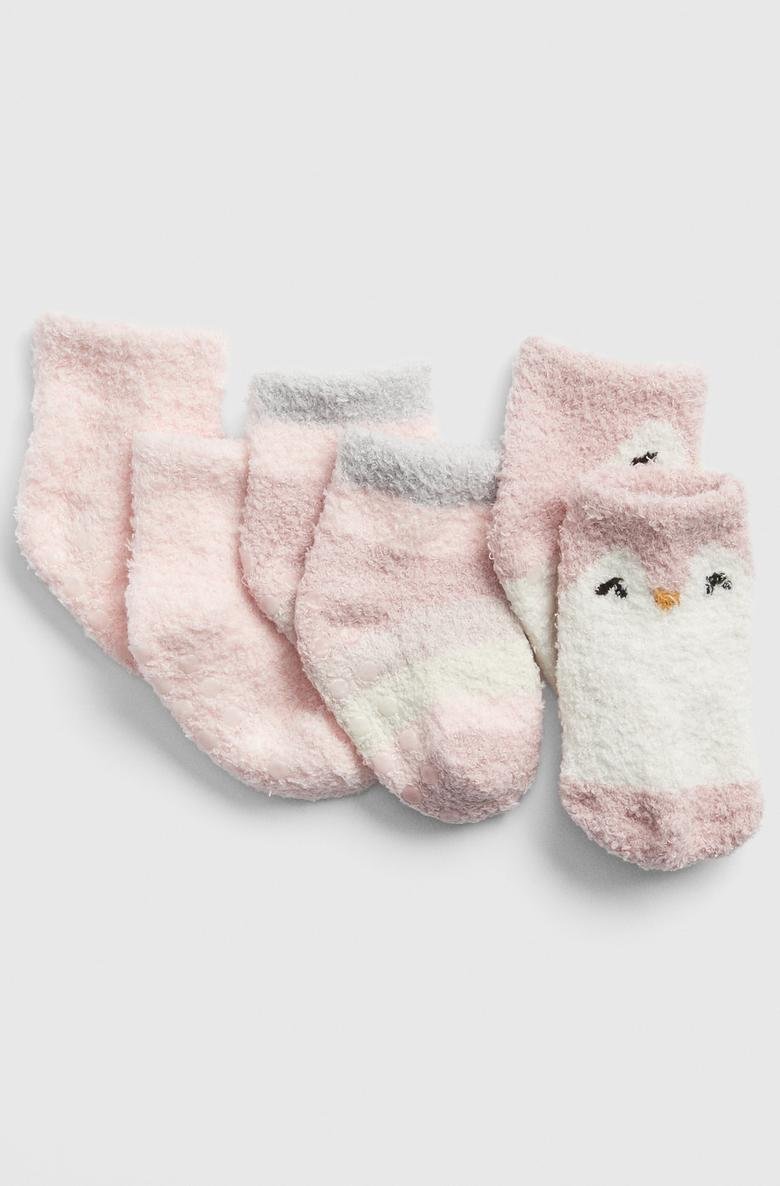  3'lü Penguen Desenli Çorap Seti