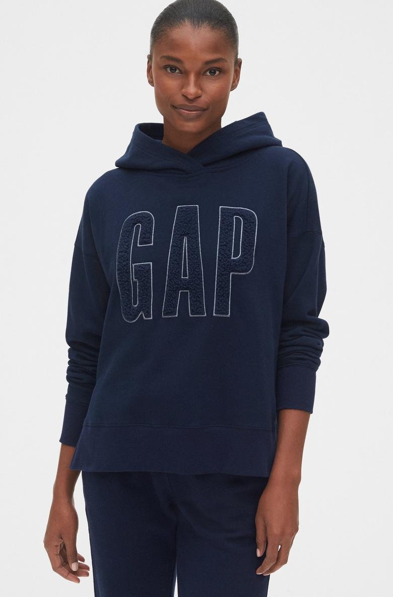  Gap Logo Sherpa Pullover Sweatshirt