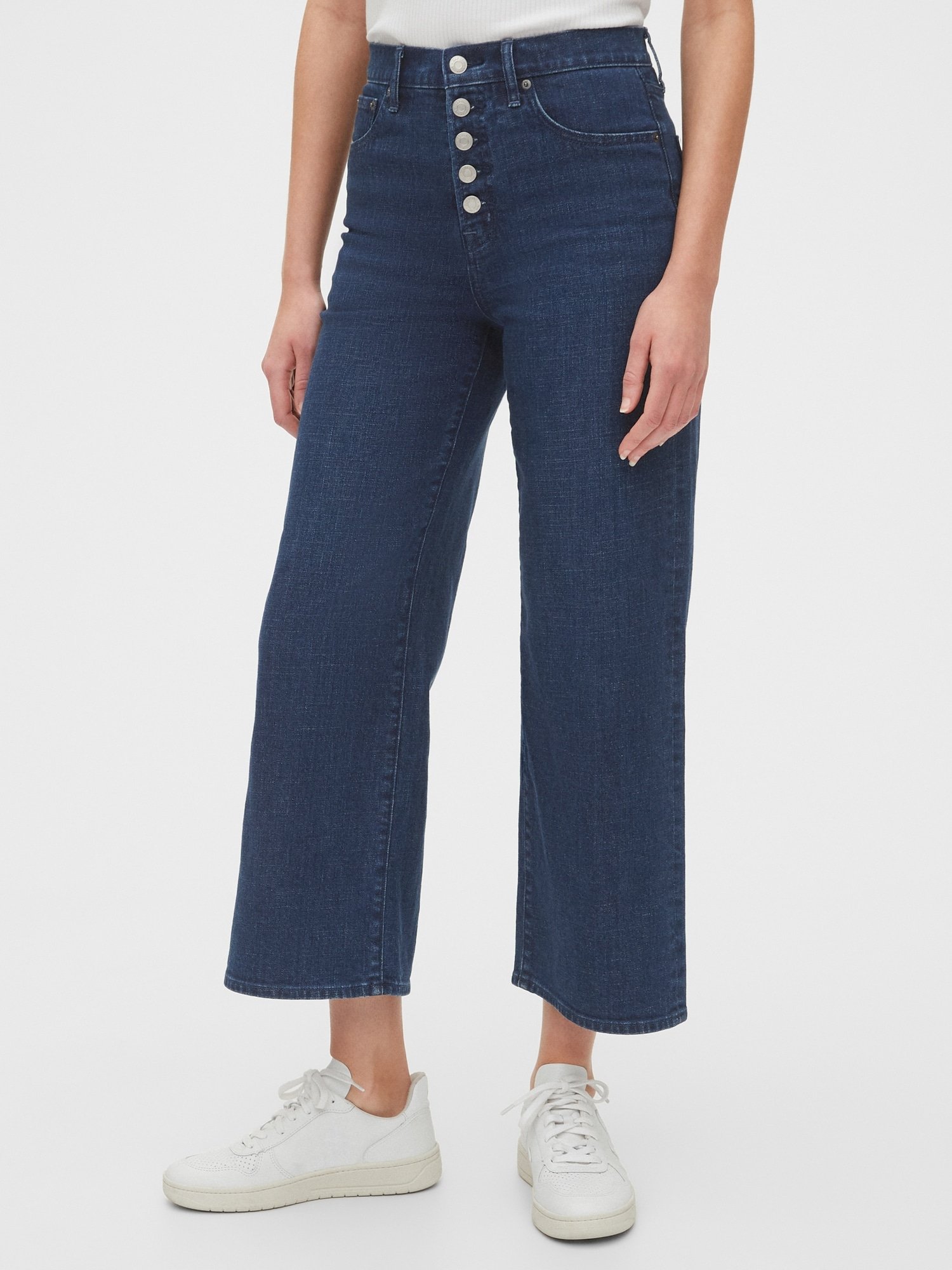 High Rise Wide-Leg Crop Jean Pantolon product image