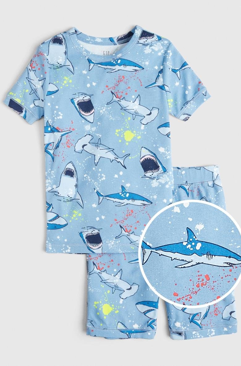  Köpek Balığı Desenli Pijama Takımı