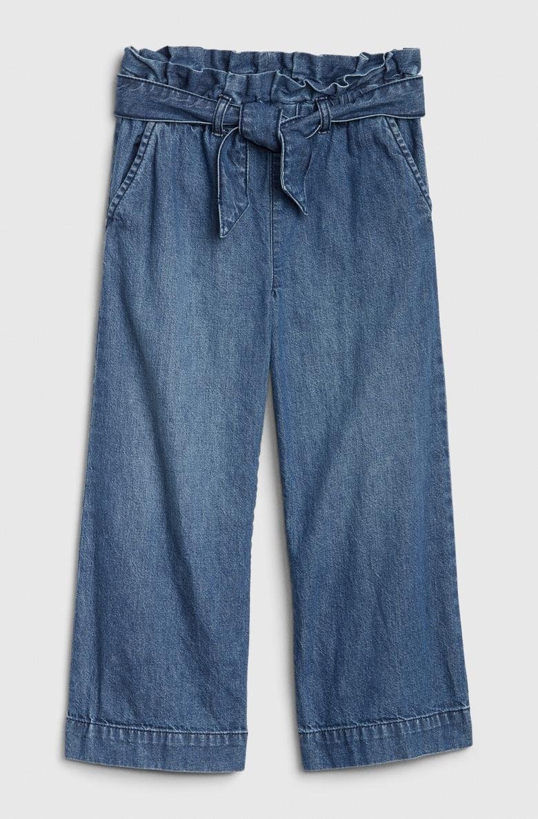  High Rise Wide-Leg Crop Jean Pantolon