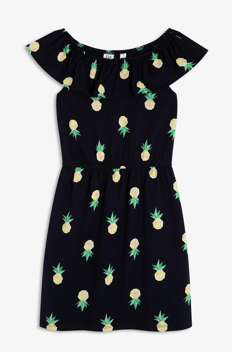  Ananas Desenli Elbise