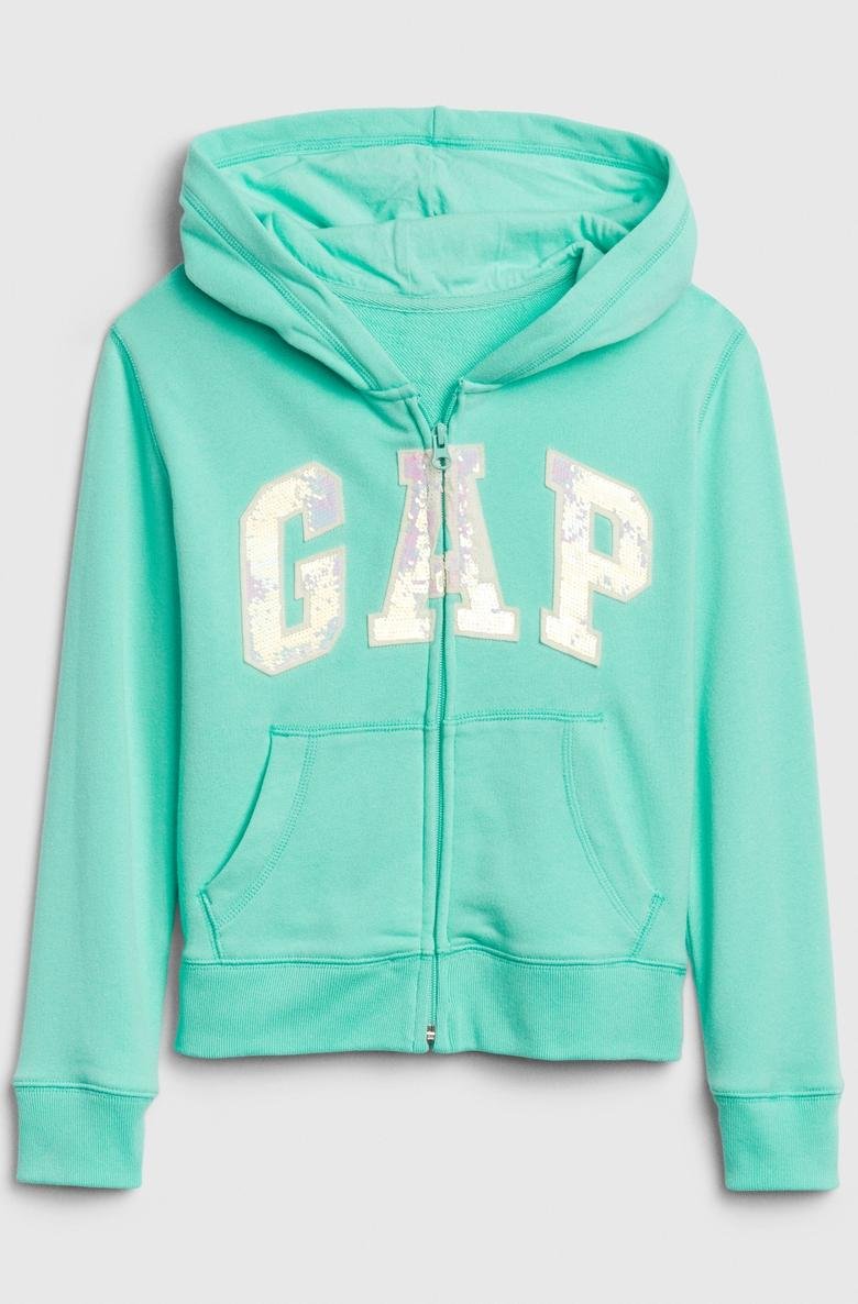 Gap Logo Pullu Kadife Sweatshirt