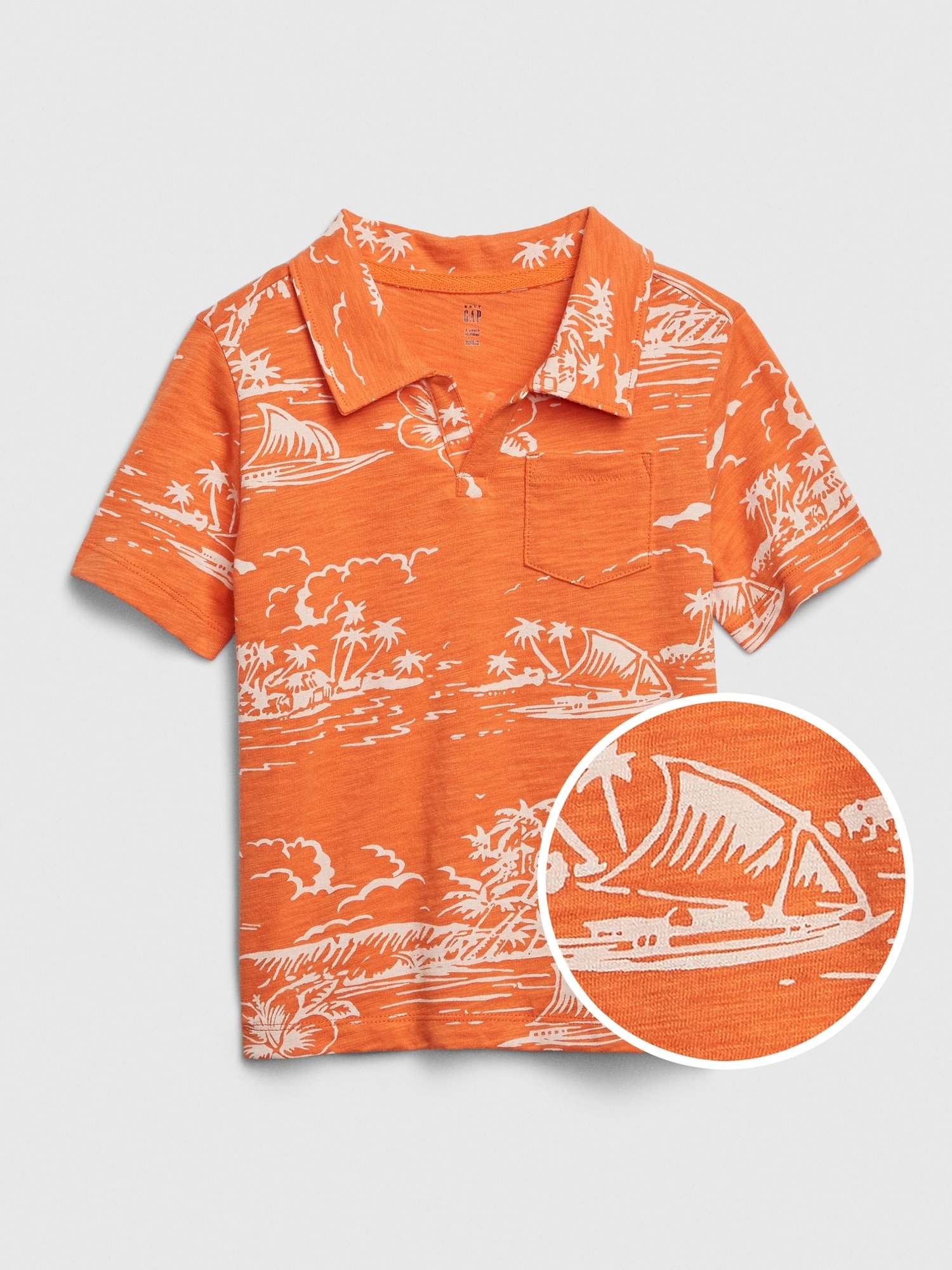 Grafik Desenli Polo Yaka T-Shirt product image