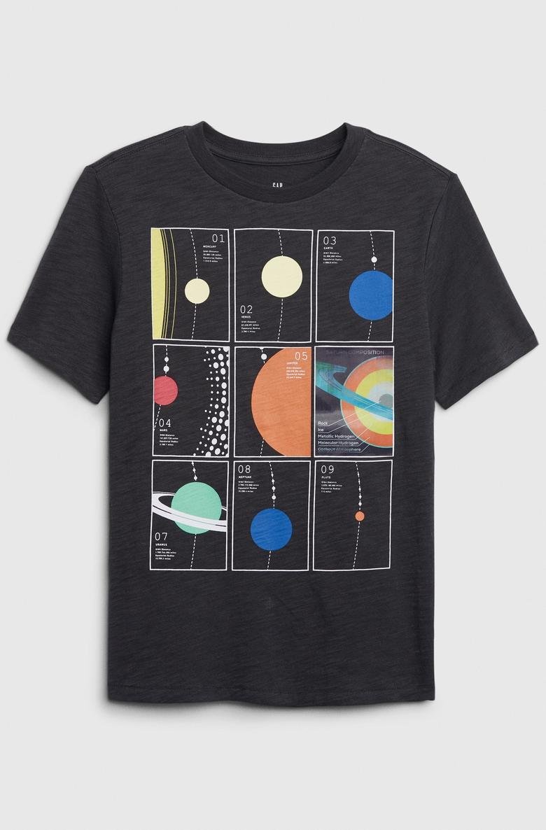  Hologram Grafik Kısa Kollu T-Shirt