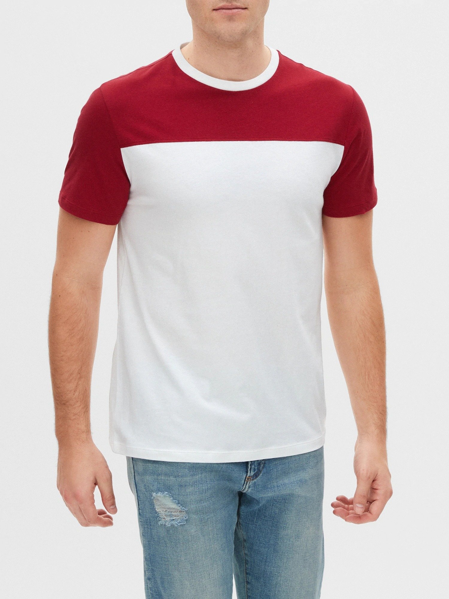 Renk Bloklu Kısa Kollu T-Shirt product image