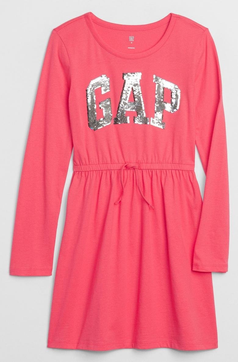  Gap Logo Uzun Kollu Elbise