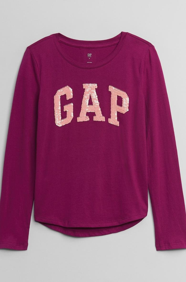  Gap Logo Değişen Pullu Uzun Kollu T-Shirt