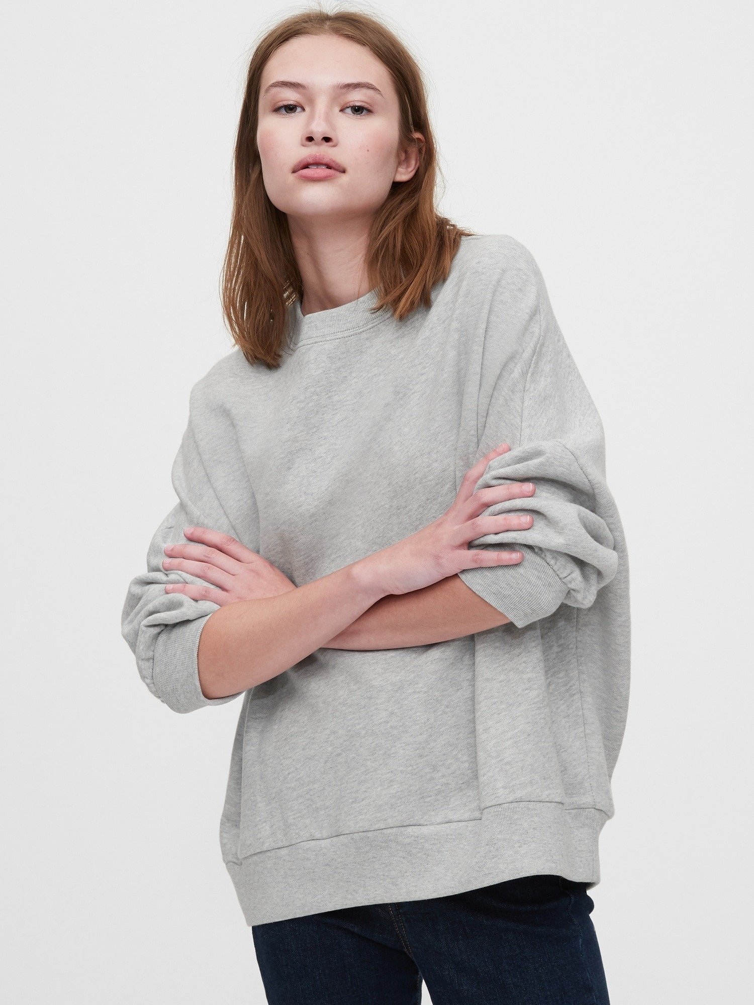 Oversize Düz Yaka Sweatshirt product image