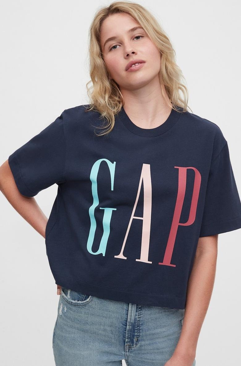  Gap Logo Cropped T-Shirt