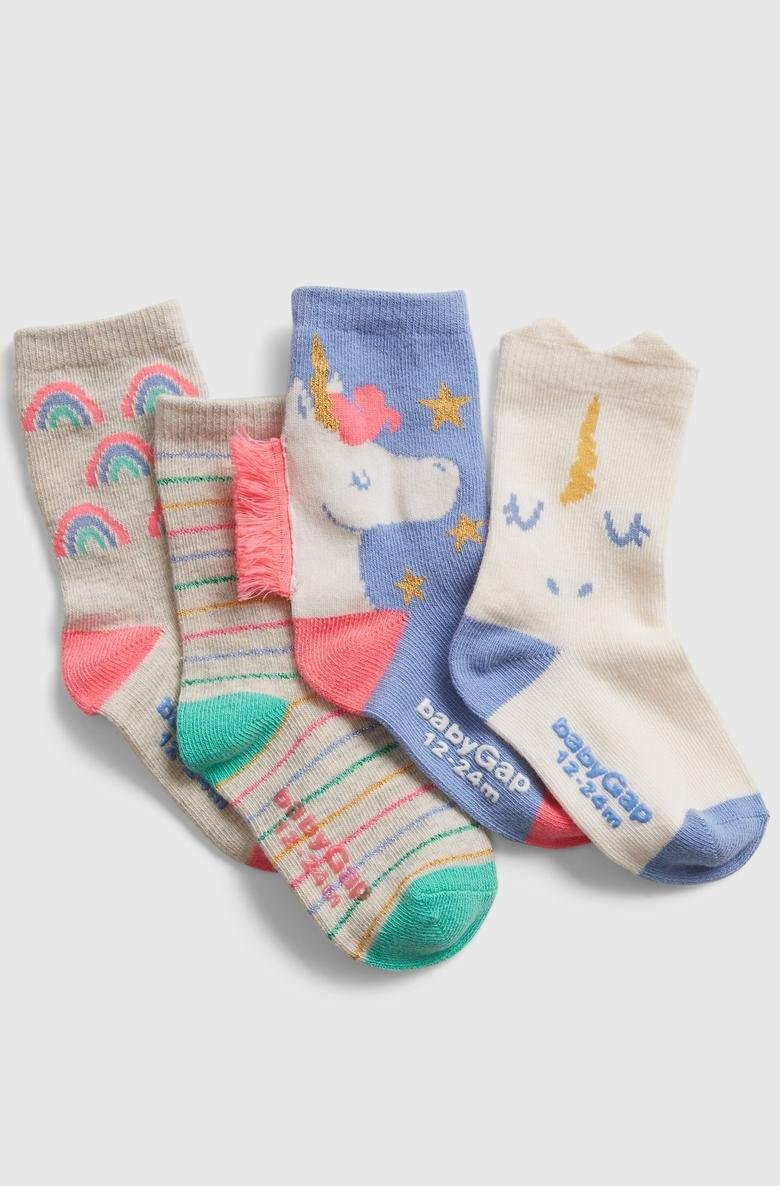  4'lü Unicorn Desenli Çorap Seti