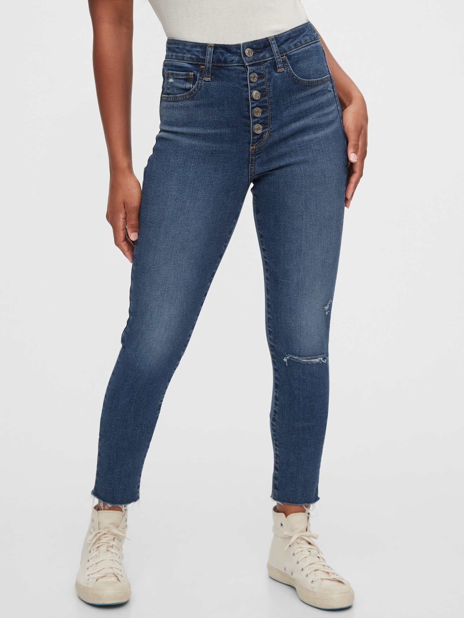 High Rise Distressed Jegging Jean Pantolon product image