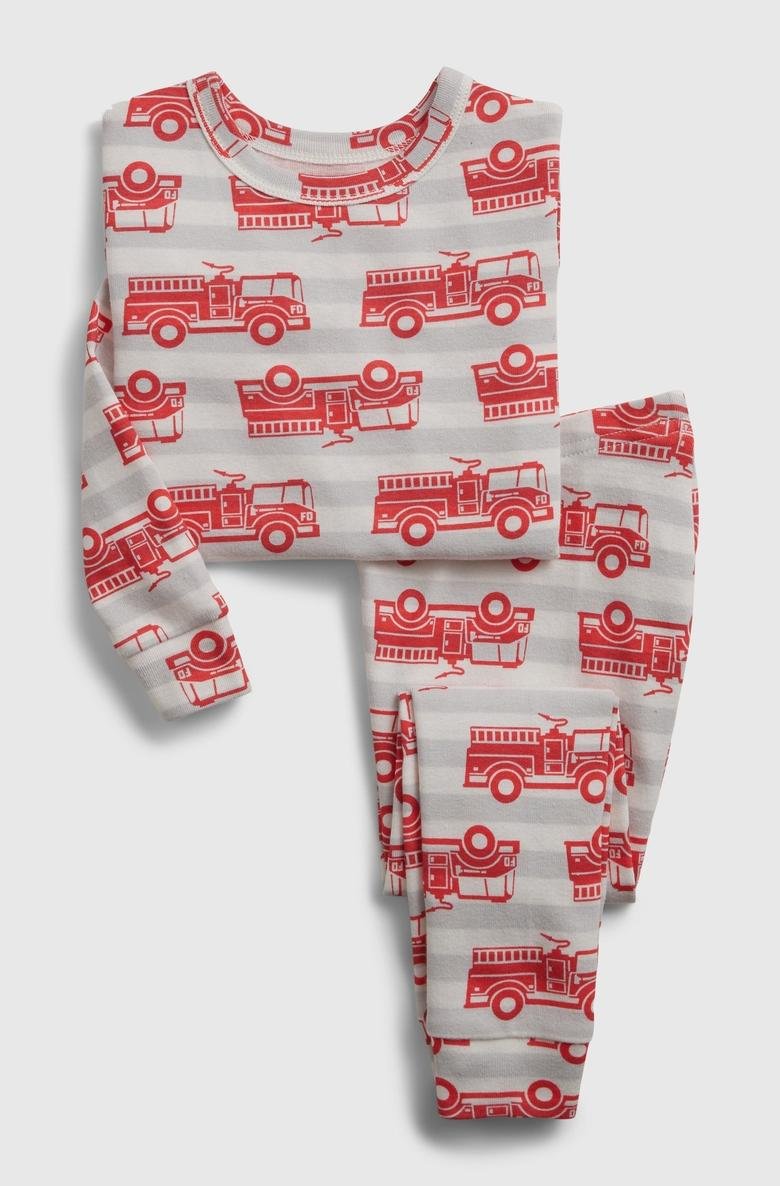  Organik Pamuklu Desenli Pijama Takımı