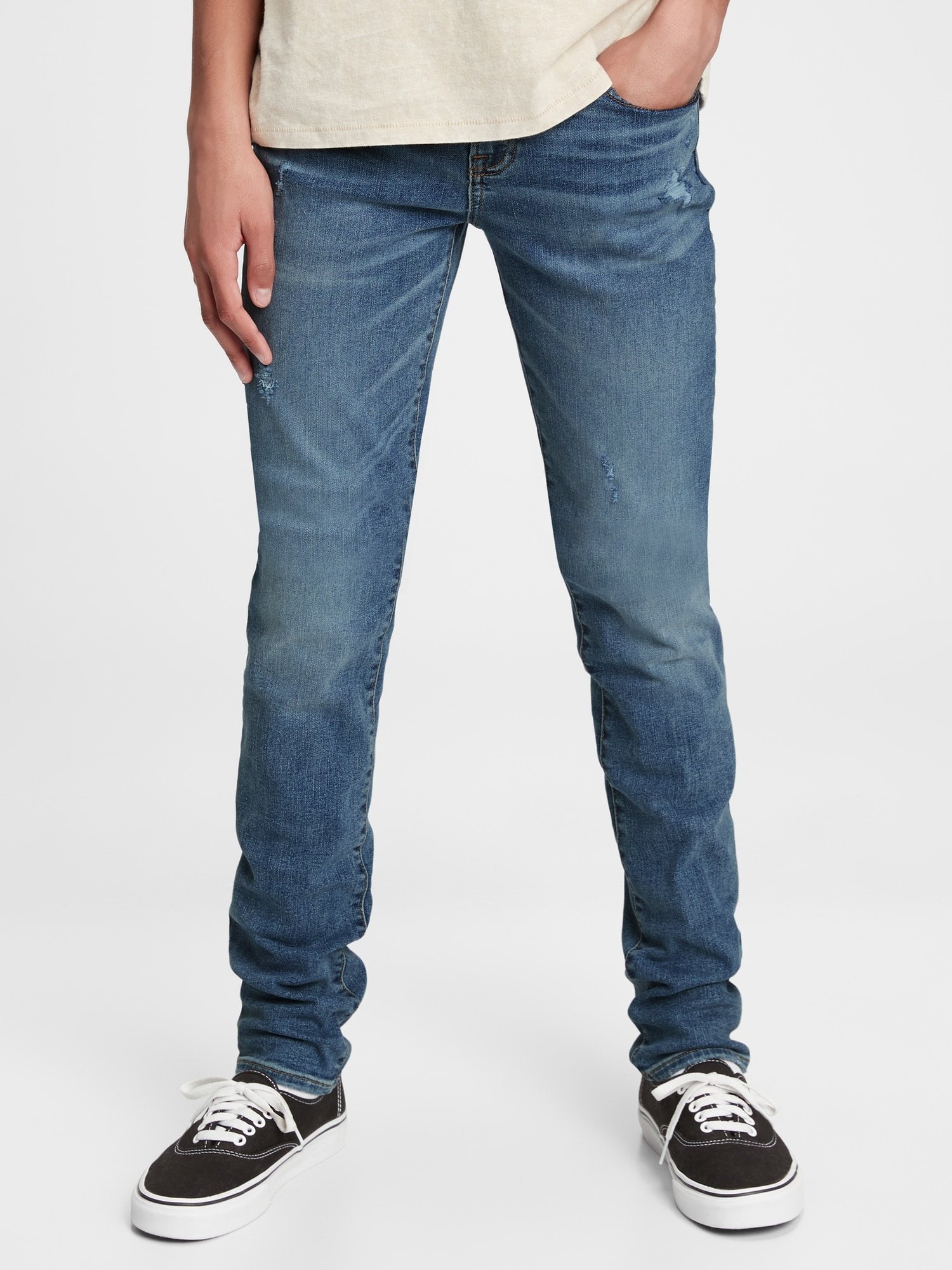 Genç Erkek | Teen Stacked Ankle Skinny Jean Pantolon product image