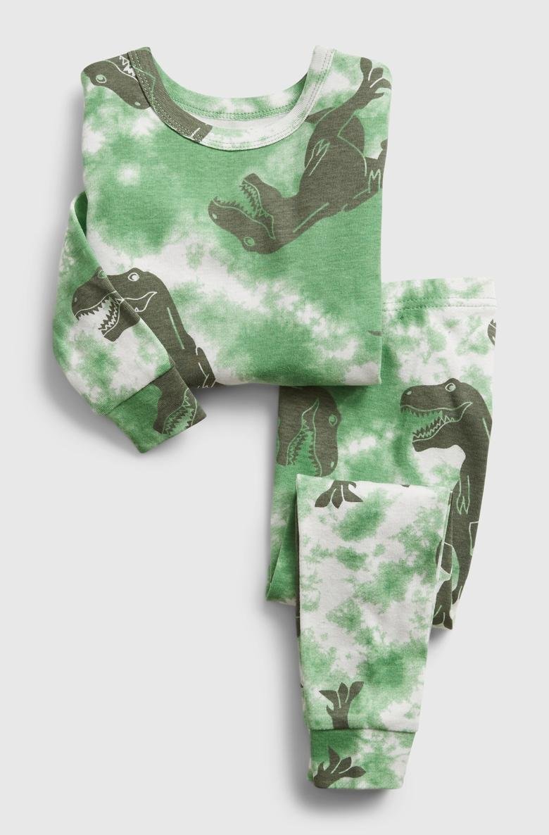  100% Organik Pamuk Dinozor Desenli Pijama Takım