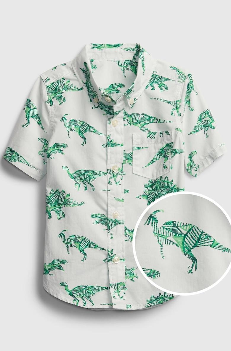  Dinozor Desenli Gömlek