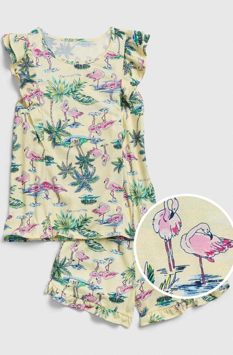  Flamingo desenli Pijama Takımı