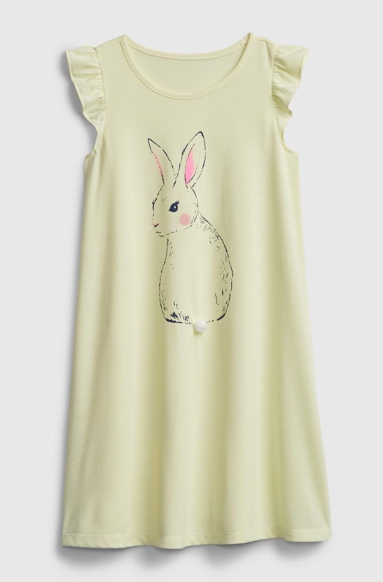  Tavşan Desenli Pijama Elbise
